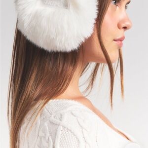 SKIMS White Faux Fur Earmuffs